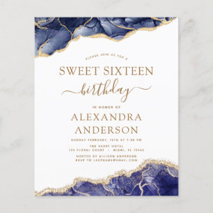 Budget Agate Sweet 16 Navy Blau Gold Flyer