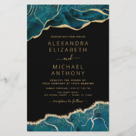 Budget Agate Turquoise Aquamarin Gold Hochzeit