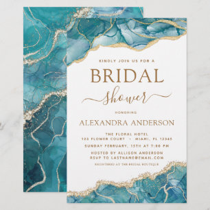 Budget Agate Turquoise Brautparty Aquamarin Gold