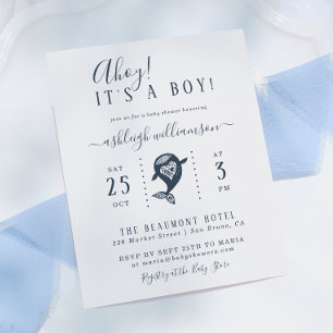 Budget Ahoy! Nautical Wal Baby-Jungen-Baby-Party