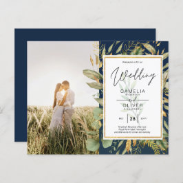 Budget All-in1 FOTO Greenery Wedding RSVP QR CODE