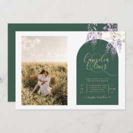 Budget All-in1 FOTO Wedding Wisteria QR Code INV Einladung