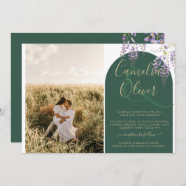 Budget All-in1 FOTO Wedding Wisteria QR Code INV Einladung