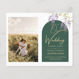 Budget All-in1 FOTO Wedding Wisteria QR Code INV Flyer