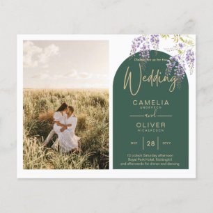 Budget All-in1 FOTO Wedding Wisteria QR Code INV Flyer