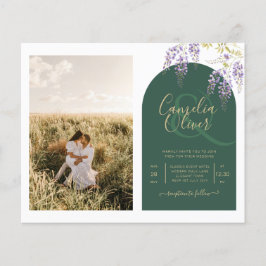 Budget All-in1 FOTO Wedding Wisteria QR Code INV Flyer