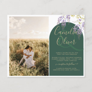 Budget All-in1 FOTO Wedding Wisteria QR Code INV Flyer