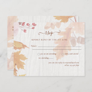 BUDGET All-in-1-Herbstlaub Terracotta Wedding Postkarte
