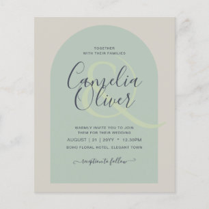 BUDGET All-in-1-Hochzeitsskript Ampersand Arch Flyer