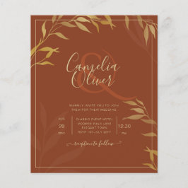 Budget All-in-1 Rustic Terracotta GOLD Wedding