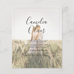 Budget All-in-1 Rustic Terracotta GOLD Wedding Flyer