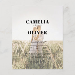 Budget All-in-1 Rustic Terracotta GOLD Wedding Flyer