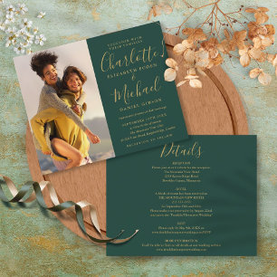 Budget All In One Foto Grün Goldene Hochzeitseinla
