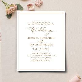 Budget All-in-One Gold Script Einladung Hochzeit