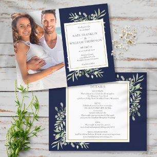 Budget All In One Navy Blaues Foto-Hochzeits-Einla