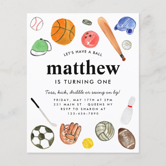 Budget Alle Star Sports Balls Team Kinder Junge Ge (Vorderseite)