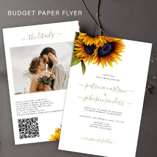 Budget alles in einem Foto Details Hochzeits-Einla Flyer
