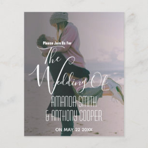 Budget Alles-in-einem-Info-RSVP und Hochzeitseinla Flyer