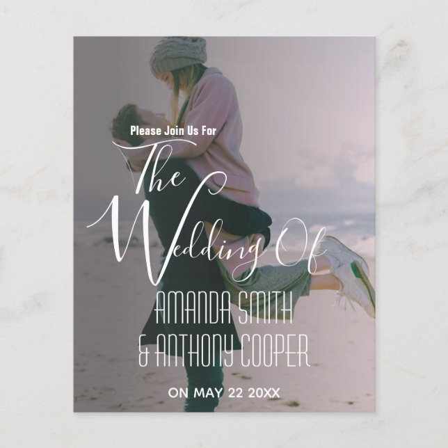 Budget alles in einer Info-uAwg und Hochzeitseinla Flyer (Vorne)