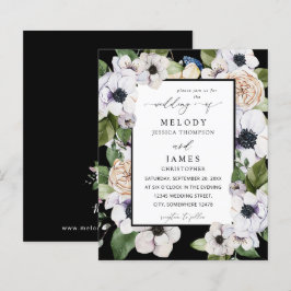 Budget Anemone White Floral Wedding - Black