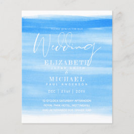 BUDGET Aqua Ocean Wedding Invite Beach Destination