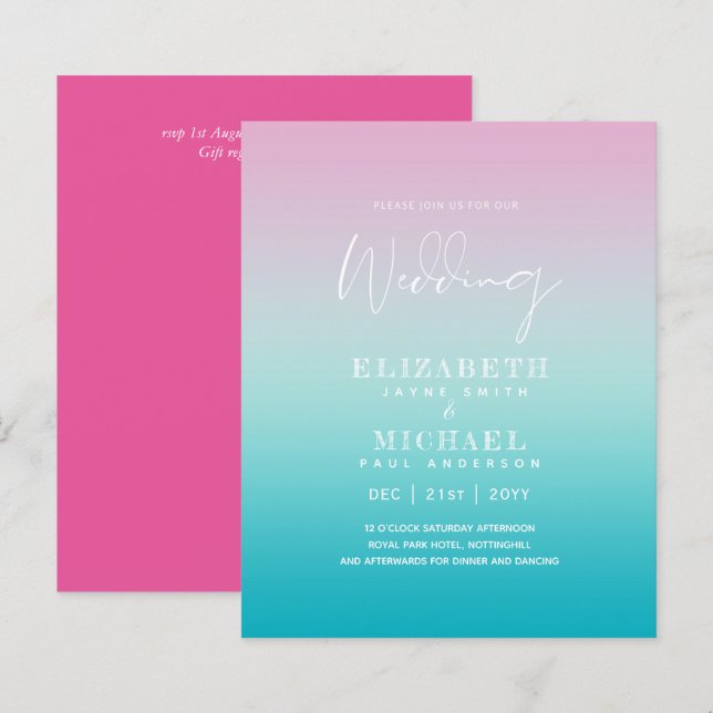 BUDGET Aqua Pink Wedite Ocean Beach (Vorne/Hinten)