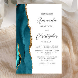 Budget Aquamarin Blue Gold Agate Hochzeit