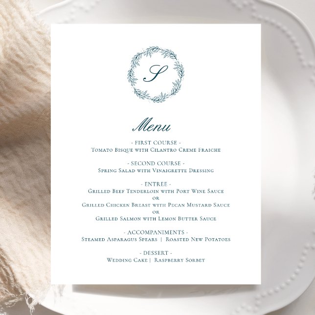 Budget Aquamarines Blue Monogram Wreath Wedding Me (Von Creator hochgeladen)