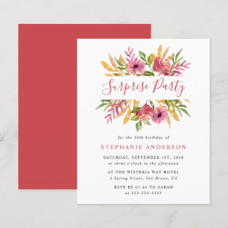 Budget Aquarell Blumenüberraschung Geburtstagspart