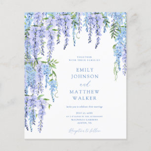 BUDGET Aquarellfarbe Dusty Blue Floral Hochzeit Ei