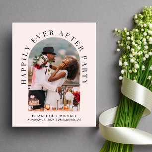 Budget Arch Foto Rosa Hochzeitsempfang Einladung