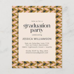 Budget Art Deco Blush and Gold Graduation Party