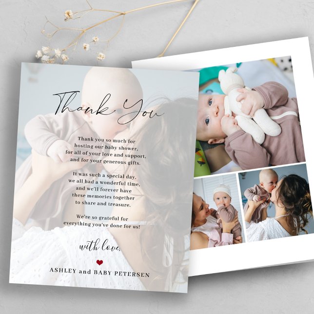 Budget Baby 4 Fotos Drehbuch danke Karte (Von Creator hochgeladen)