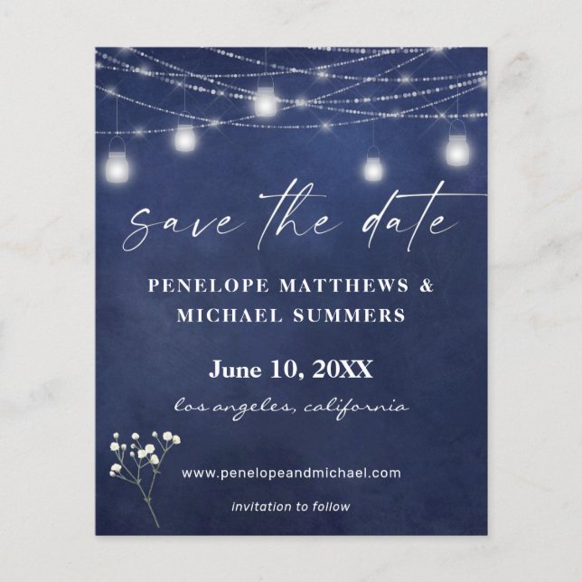 Budget Baby' Atem B Chalkboard Rett Datum Flyer (Vorne)