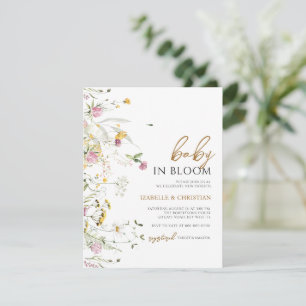 Budget Baby Bloom Wildflowers Rustikale Einladung