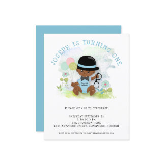 Budget Baby Boy Erstgeburt Party Einladung