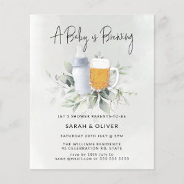 Budget Baby Brewing Greenery Baby Shower