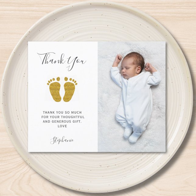 Budget Baby Dusche Danke Foto Card (Von Creator hochgeladen)