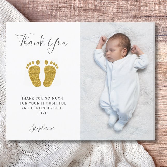 Budget Baby Dusche Danke Foto Card (Von Creator hochgeladen)