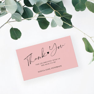 Budget Baby Dusche Drehbuch Rosa danke Begleitkarte