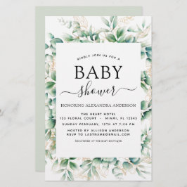 Budget Baby Dusche Eukalyptus Botanical Geometric