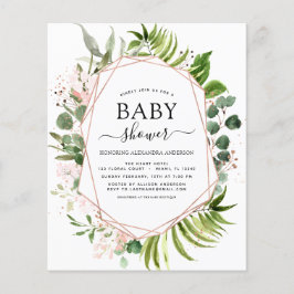 Budget Baby Dusche Eukalyptus Botanical Geometric
