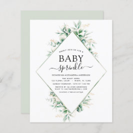 Budget Baby Dusche Sprinkle Eucalyptus Geometric