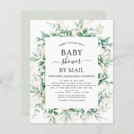 Budget Baby Dusche von Mail Eucalyptus Geometric