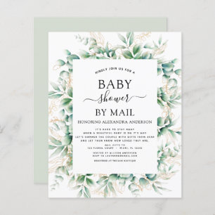 Budget Baby Dusche von Mail Eucalyptus Geometric
