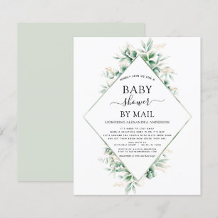 Budget Baby Dusche von Mail Eucalyptus Geometric