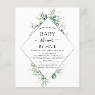 Budget Baby Dusche von Mail Eucalyptus Geometric Flyer