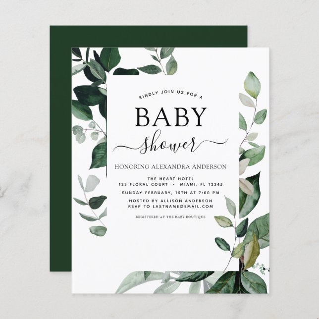 Budget Baby Duwer Greenery Botanical (Vorne/Hinten)
