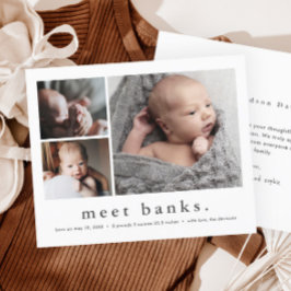 Budget Baby Foto Collage Geburtsankündigung