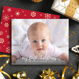 Budget Baby Foto Erste Weihnachtsschneeflocken